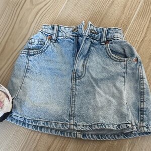 Zara Light Blue Denim Mini Skirt